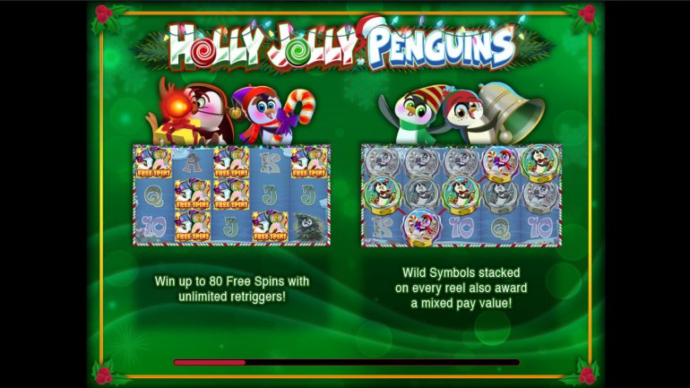 Slot machine Holly Jolly Penguins 